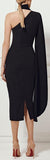 Black Long-One-Sleeved Dress