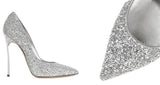 Glitter Blade Pumps - Black, Gold or Silver