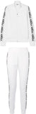 Logo Zip Jersey Sweatshirt and Pant Set, White