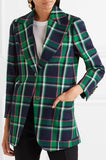 Embellished Tartan Blazer