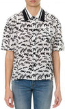 Logo Printed Silk Crepe De Chine Shirt