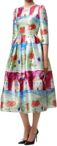 *Extended Sizes* Children‰۪s Print Tea Dress, White