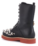Embellished Leather Ankle Boots