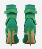'Rockstud' Ankle Boots - Black, Red, Green