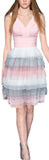 Scalloped Bandage Layered Tulle Dress, Soft Pink