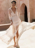 'Evangeline' Long White Gown