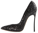 Glitter Blade Pumps - Black, Gold or Silver