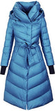 Blue Paneled Puffer Coat