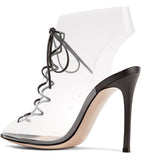 Helmut Plexi 100 Lace-Up PVC Ankle Boots