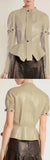 Leather Snap-Button Jacket