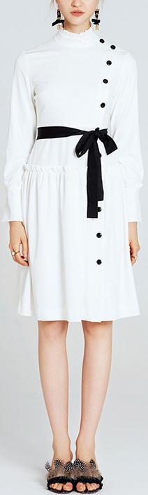 Side-Button-Down Shirt-Dress
