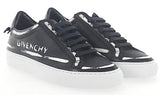 Urban Street Leather Black Graffiti White Sneakers