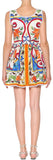 'Majolica' Print Sleeveless Mini Dress