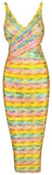 Multicolored Foil Bandage Dress
