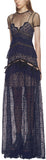 Circular Lace Panelled Maxi Dress