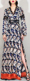 Paisley Maxi Dress with Lace Detail