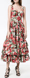 *Extended Sizes* Sleeveless Rose Print Dress