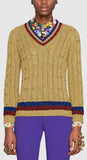 Lurex Cable Knit Sweater