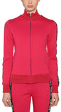 Logo Zip Jersey Sweatshirt and Pant Set, Red