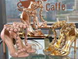Leather Bomb Sandals - Rose Gold, Gold or Beige | DESIGNER INSPIRED FASHIONS