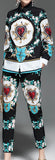 Heart & Floral Print Shirt & Pants Set