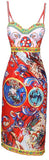 Italia Print Swimsuit with Beach Wrap