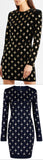 Black Bead-Embellished Stretch Mini Dress