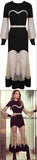 Sheer Macrame Paneled Midi Dress