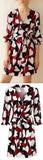 Heart Print Wrap Mini Dress