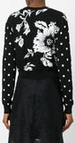 Swallow Print Knit Sweater