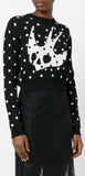 Swallow Print Knit Sweater