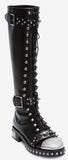 Hobnail Black Leather Boots