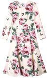 Rose & Butterfly Print Dress