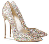 Glitter Blade Pumps - Black, Gold or Silver