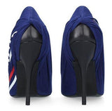 Knife Wrapped Logo Pumps - Black, Blue or Red