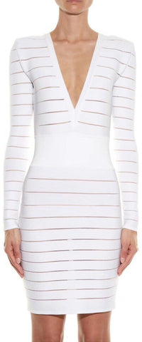 Fitted V-Neck Dress