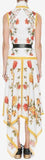Sleeveless Scarf Print Dress