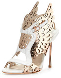 Metallic Parisa Laser-cut Wing Pump - Black or White