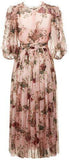 Printed Chiffon Midi Dress