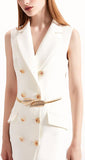 Double-Breasted Maxi Vest-Dress