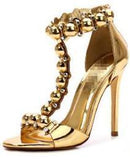 Leather Bomb Sandals - Rose Gold, Gold or Beige | DESIGNER INSPIRED FASHIONS