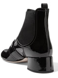 Embellished Patent Bootie, Black