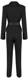 Black Jacket & Pant Suit with Sash Belt