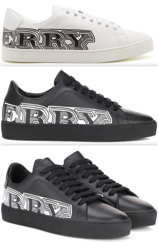 Albert Logo-Print Leather Trainers - White or Black