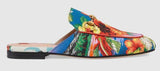 Princetown Hawaiian Print Satin Slipper