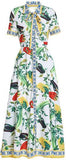 Vegetable Print Maxi Dress
