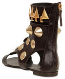 Gold Stud Embellished Gladiator Sandals