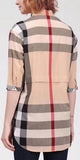 Check Print Half-Sleeve Shirt
