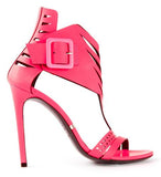 Perforated High-Heel Sandals - Fuchsia Pink or Yellow