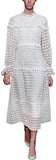 Macrame Midi Dress, White